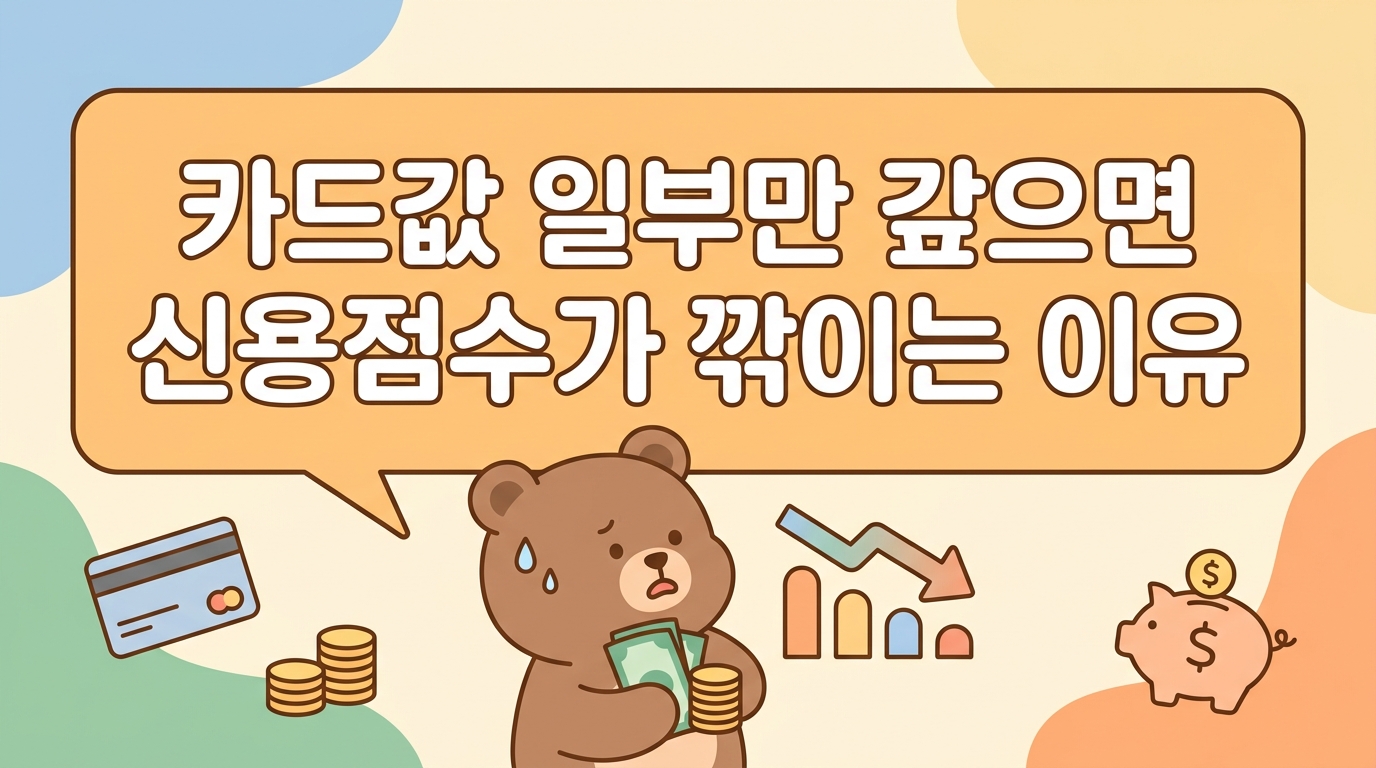 카드값 일부만 갚으면 신용점수가 깎이는 이유
