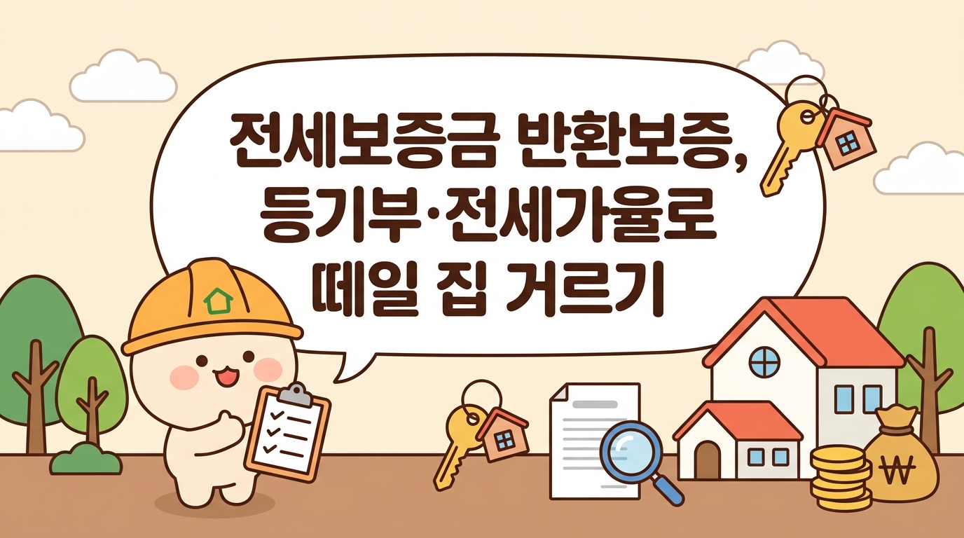 전세보증금 반환보증, 등기부·전세가율로 떼일 집 거르기