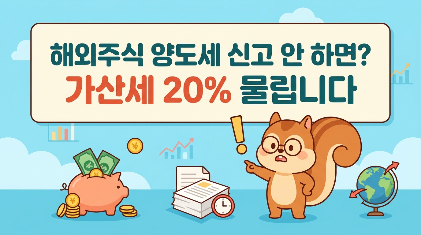 해외주식 양도세 신고 안 하면? 가산세 20% 물립니다