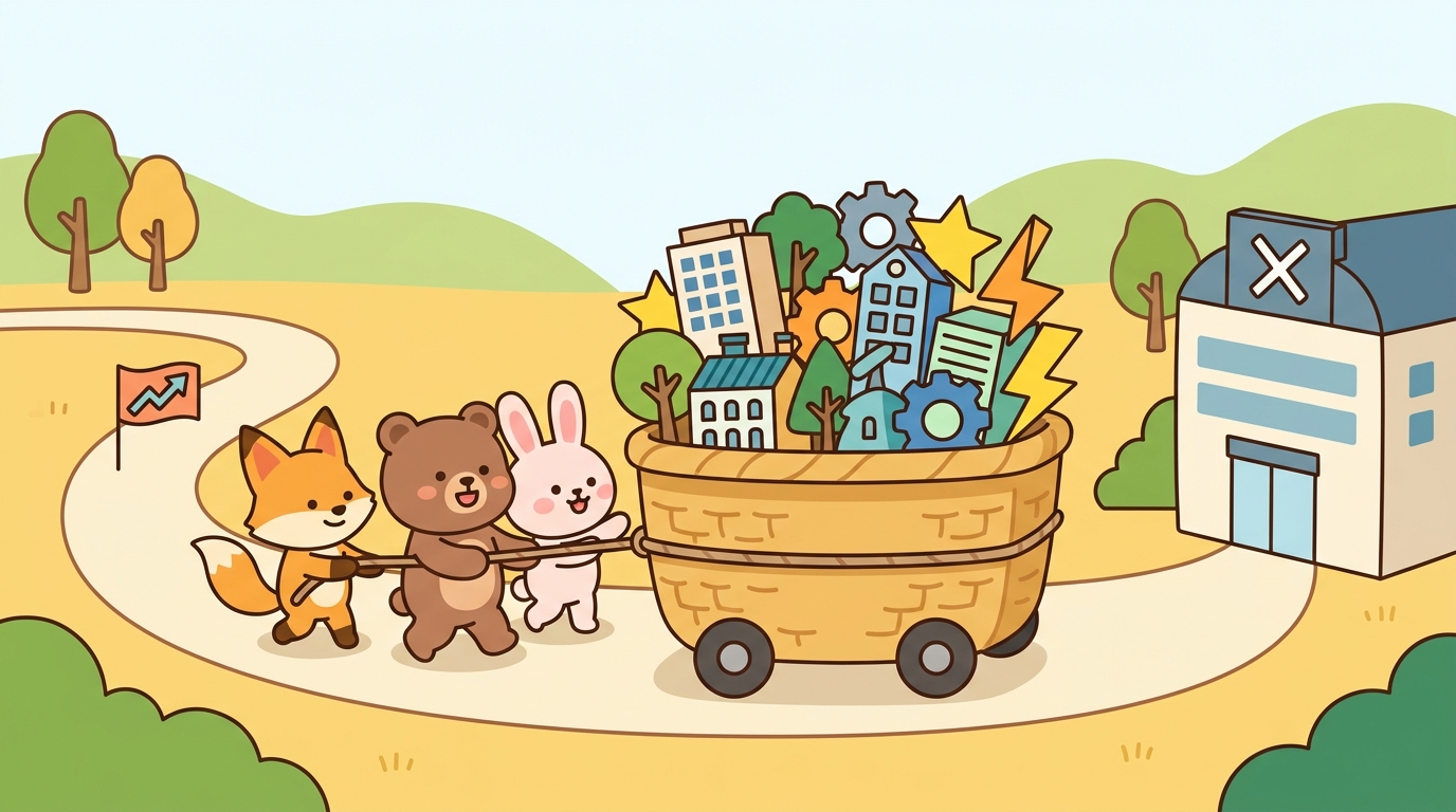 ETF의 뜻 — 주식처럼 사고파는 펀드 — ETF(상장지수펀드) 란 여러 종목을 한 바구니에 담아 두고, 그 바구니의 지분을 주식처럼 거래소에서 사고팔