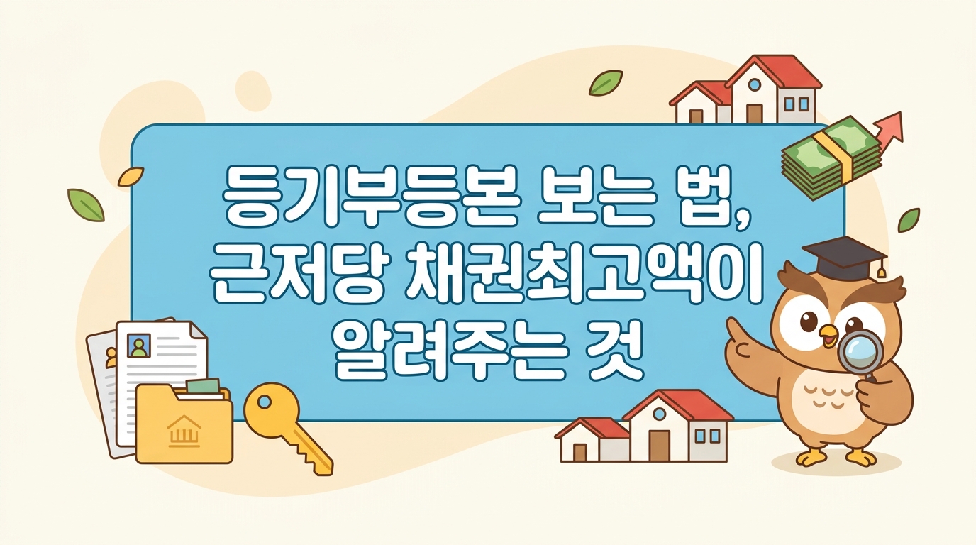 등기부등본 보는 법, 근저당 채권최고액이 알려주는 것